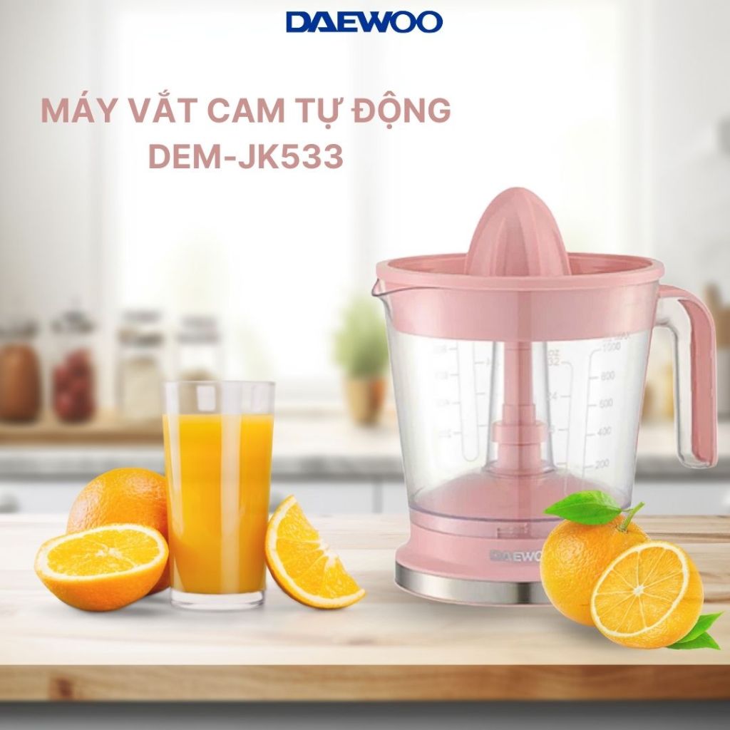 Ảnh Máy vắt cam tự động Daewoo DEM-JK533 dung tích 1 lít, công suất 40w, bền bỉ, bảo hành 1 năm 2