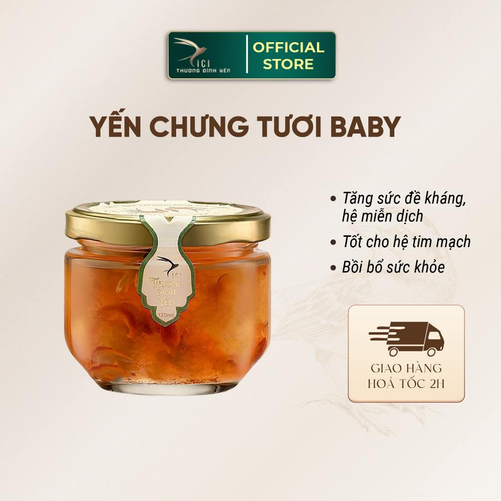 Ảnh Hũ Yến Chưng Tươi 120ml Yền Sào CiCi Thượng Đỉnh Yến Nguyên Chất Yến Sào Khánh Hòa Sợi Chưng Nóng Yến Chưng Tươi Yến 1