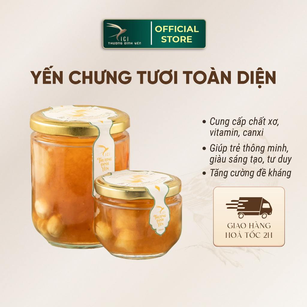 Ảnh Hũ Yến Chưng Tươi 120ml Yền Sào CiCi Thượng Đỉnh Yến Nguyên Chất Yến Sào Khánh Hòa Sợi Chưng Nóng Yến Chưng Tươi Yến 3