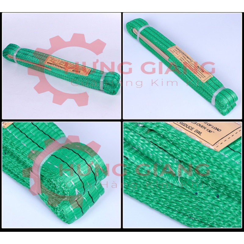 Dây cáp vải cẩu hàng, dây đai cẩu 2 tấn bản 50mm chuyên kéo tời hàng hoá