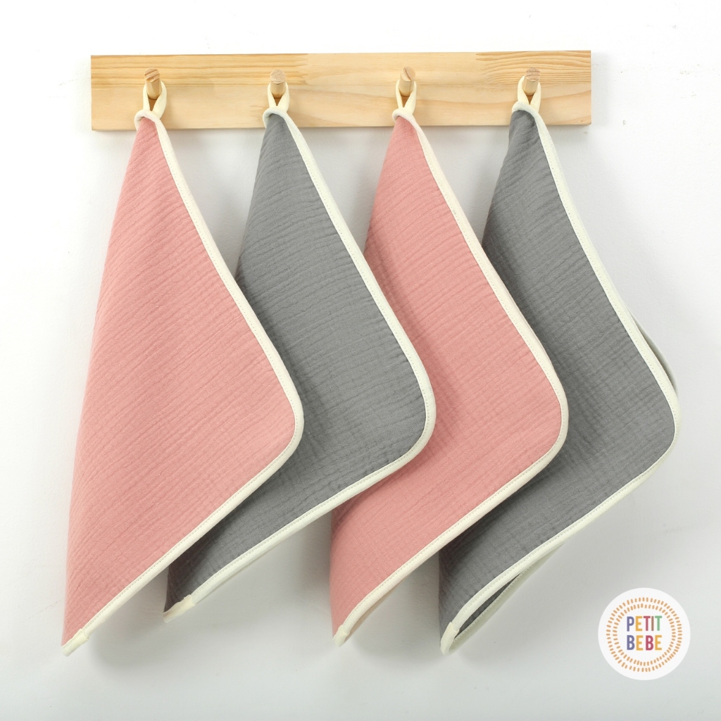 Ảnh Khăn sữa cho bé kích thước lớn 30x30cm Petit Bebe muslin 6 lớp thấm hút mềm mại cho làn da bé 2