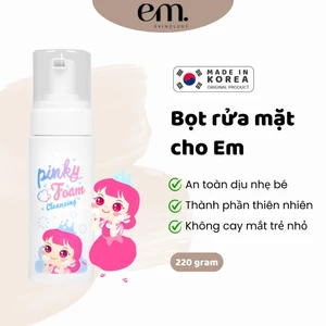 Sữa Rửa Mặt Dạng Bọt PINKY Hàn Quốc Làm Sạch Dịu Nhẹ Cho Bé Từ 2 Tuổi [ORGANIC] | PINKY Hàn Quốc