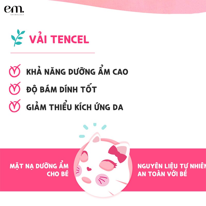 Mặt Nạ PINKY Siêu Dưỡng Ẩm Đáng Yêu Và An Toàn Cho Bé 3+ | PINKY Hàn Quốc