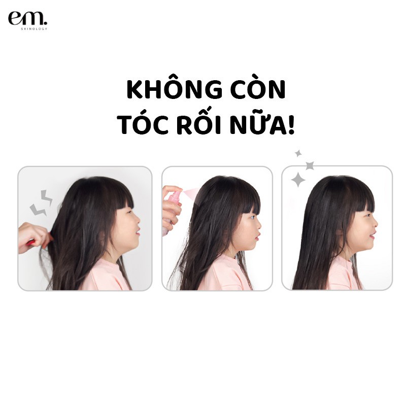 Xịt gỡ tóc rối I'm Pinky dưỡng tóc suôn mượt cho bé 120 ml | PINKY Hàn Quốc