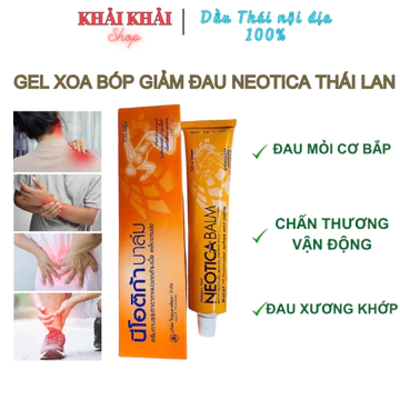 Gel Xoa Bóp Neotica Balm 100gr, Kem xoa bóp giảm đau Neotica Thái Lan Relief Of Muscular Aches And Pains