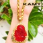 Mặt Dây Chuyền Hình Phật Di Lặc Cười Đá Đỏ Viền Rồng May Mắn - Trang Sức KAMY