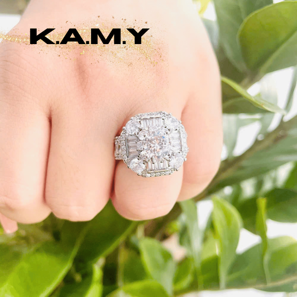 Nhẫn Nữ Hoàng Kim Bạch Kim Đính Đá Cao Cấp – Trang Sức KAMY