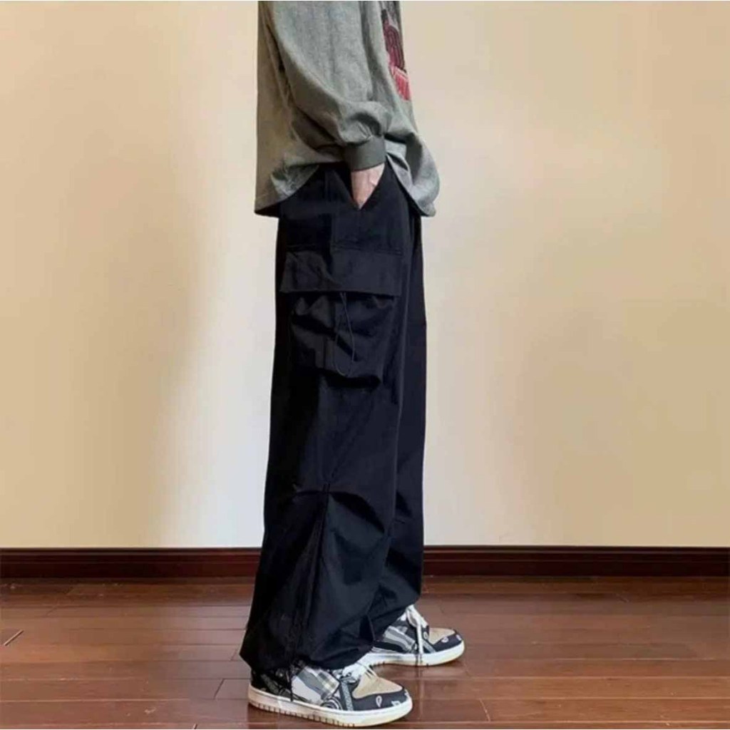 [HCM] Quần dài CAGO nam nữ chất kaki joger HỘP có dây rút eo phong cách,chất liệu vải dày K1