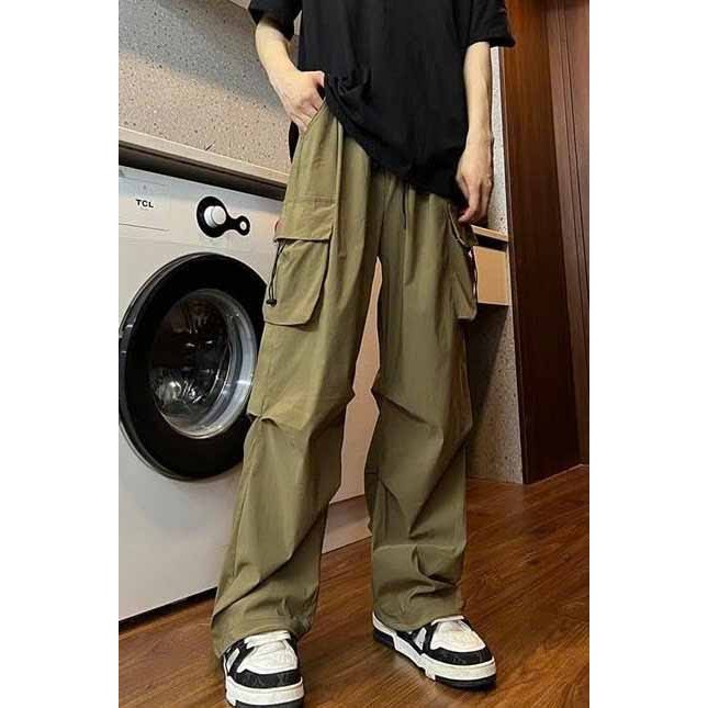 [HCM] Quần dài CAGO nam nữ chất kaki joger HỘP có dây rút eo phong cách,chất liệu vải dày K1