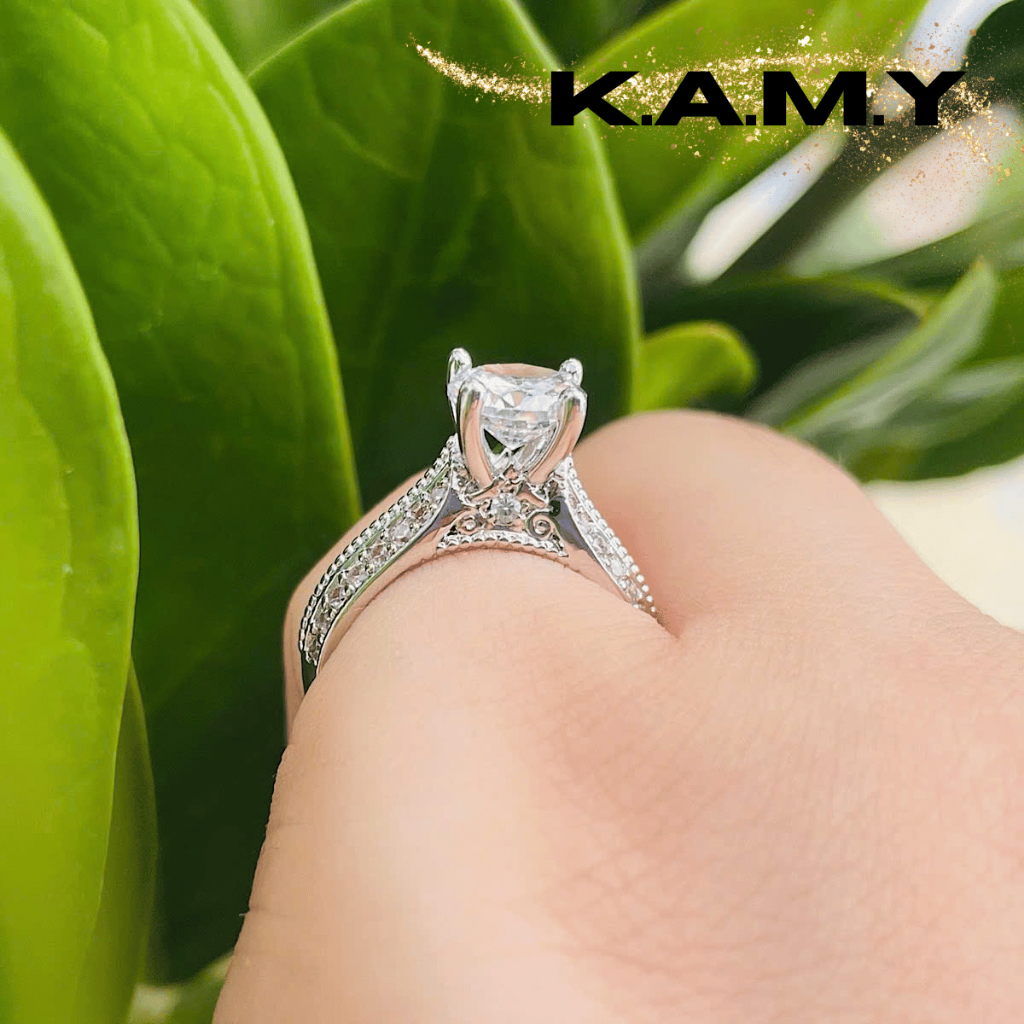 Nhẫn Nữ Đính Đá CZ100 Thiết Kế Mảnh Mai Tinh Tế - Trang Sức KAMY