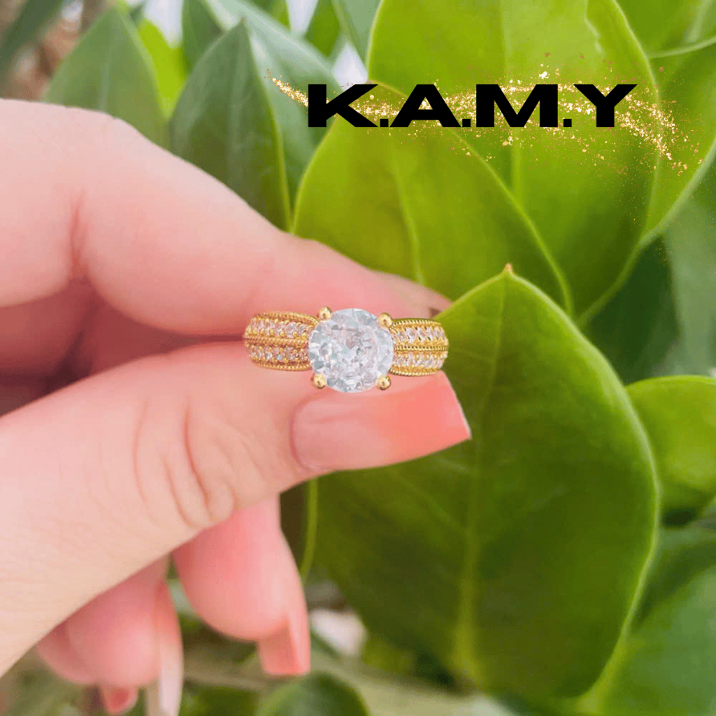 Nhẫn Nữ Đính Đá CZ100 Thiết Kế Mảnh Mai Tinh Tế - Trang Sức KAMY