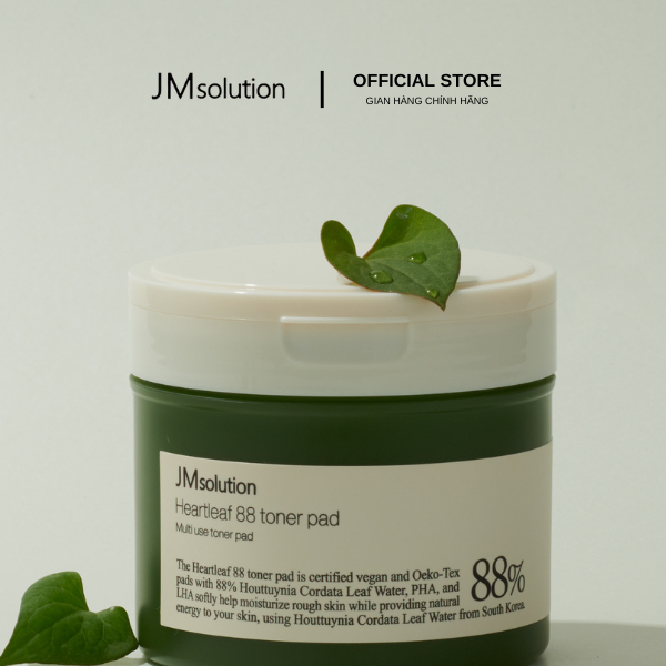 JMsolution Toner Pad chiết xuất diếp cá làm dịu da Heartleaf 88 Toner Pad 70 miếng Hỗ Trợ Cân Bằng Da