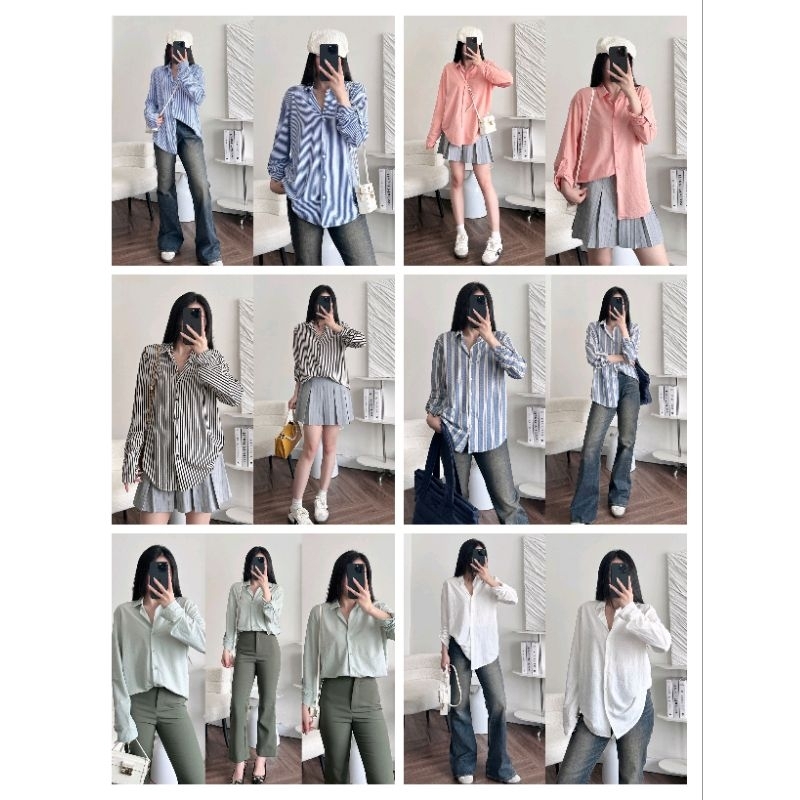 (BomoHouse) Áo sơmi oversize thun siêu mát ko nhăn Primark* bigsize - dư xịn