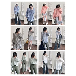 Áo sơmi oversize thun siêu mát ko nhăn Primark* bigsize - dư xịn