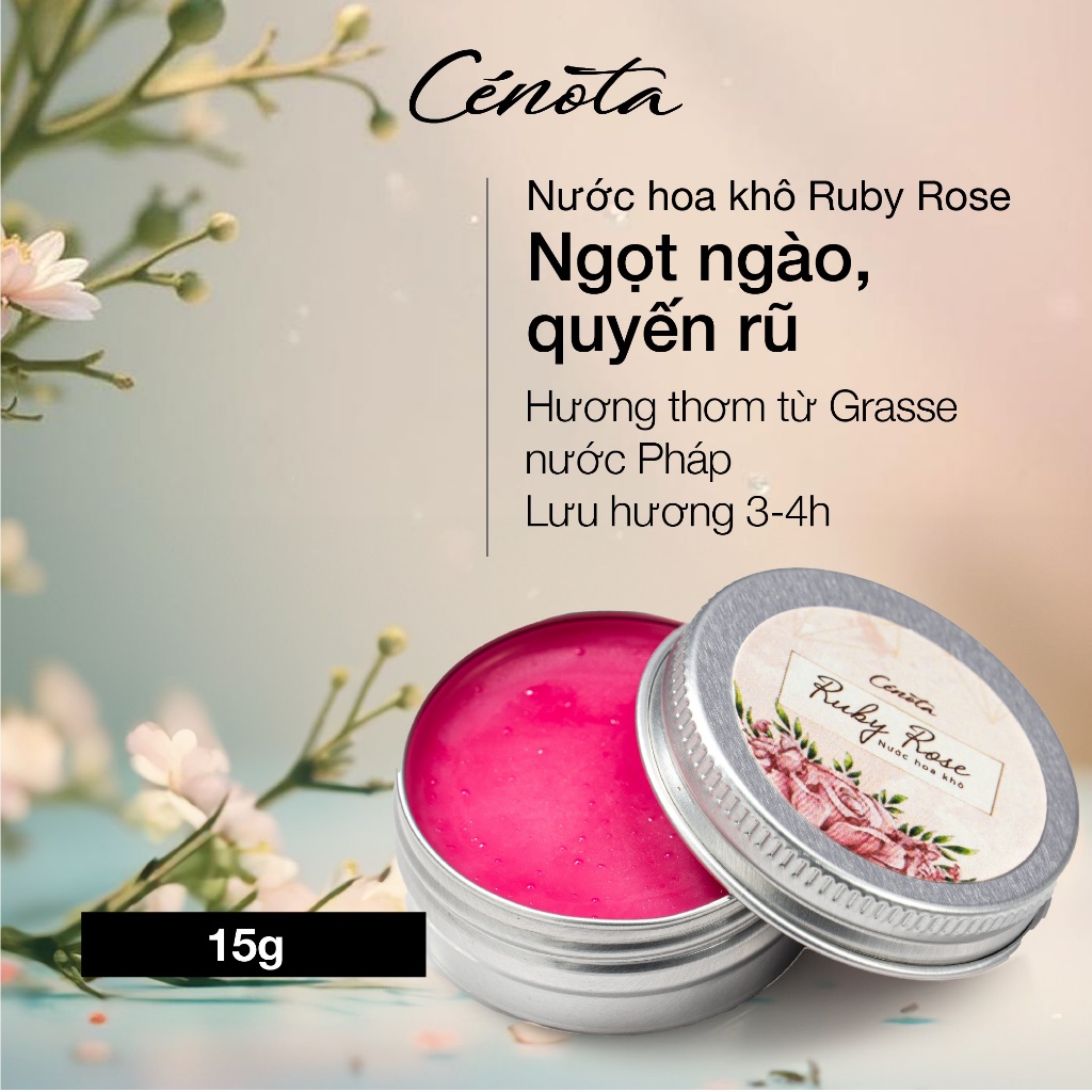 Ảnh Nước Hoa Khô Cenota Ruby Rose Ngọt Ngào Quyến Rũ 15g, Nước Hoa Dạng Sáp Lưu Hương Lâu 1