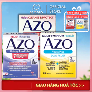 Viên uống AZO YEAST PLUS / AZO đỏ Cranberry Urinary Health- hỗ trợ các vấn đề PHỤ KHOA