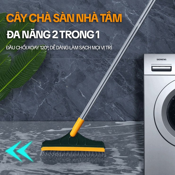 Ảnh Cây Chà Sàn Nhà Tắm KITIMOP Z4 - Chổi Chà Sàn Và Gạt Nước 2 Trong 1, Chổi Cọ Nhà Vệ Sinh Thông Minh 1