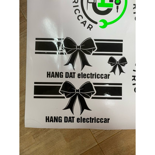 tem nơ dán xe điện vc nhiều màu trang trí xe