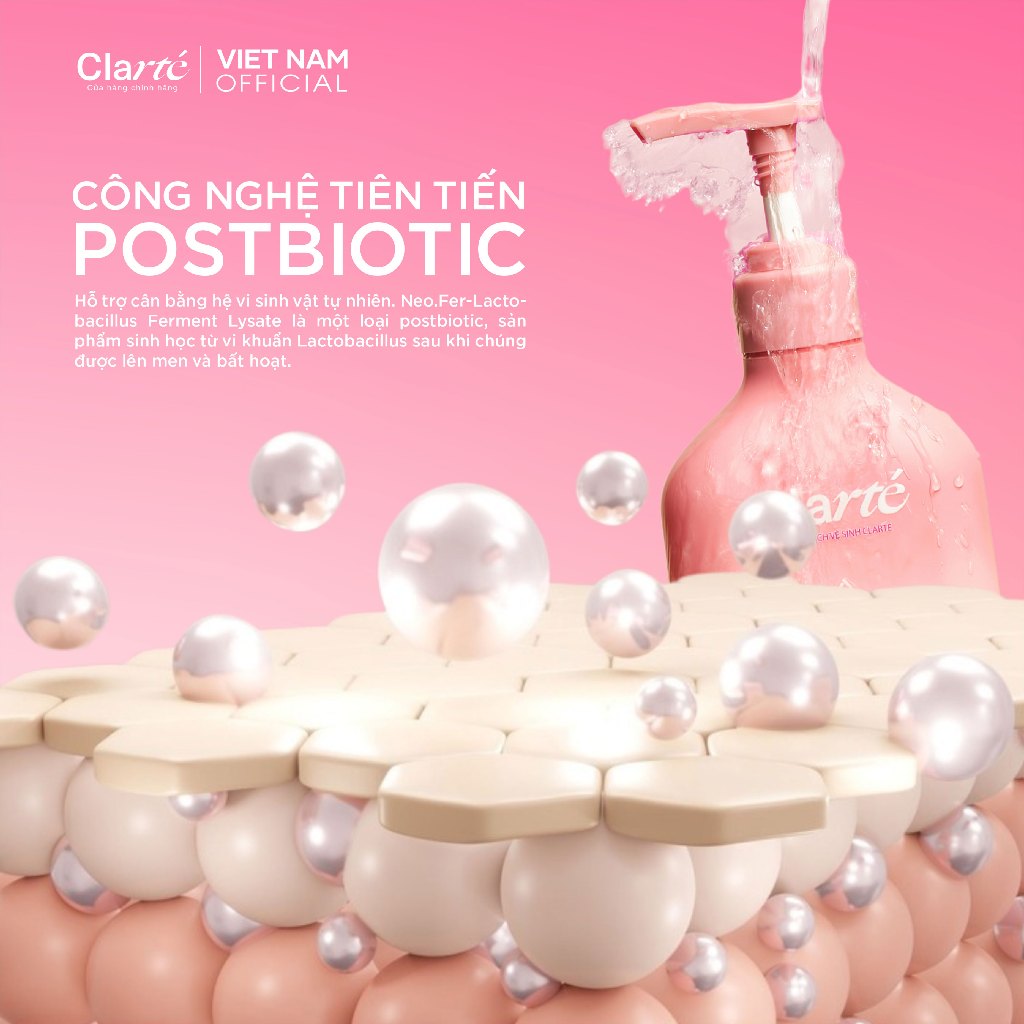 Combo 5 Dung Dịch Vệ Sinh Clarté Organic Có Postbiotic, Thảo Dược Thiên Nhiên Dưỡng Ẩm, Cân Bằng pH