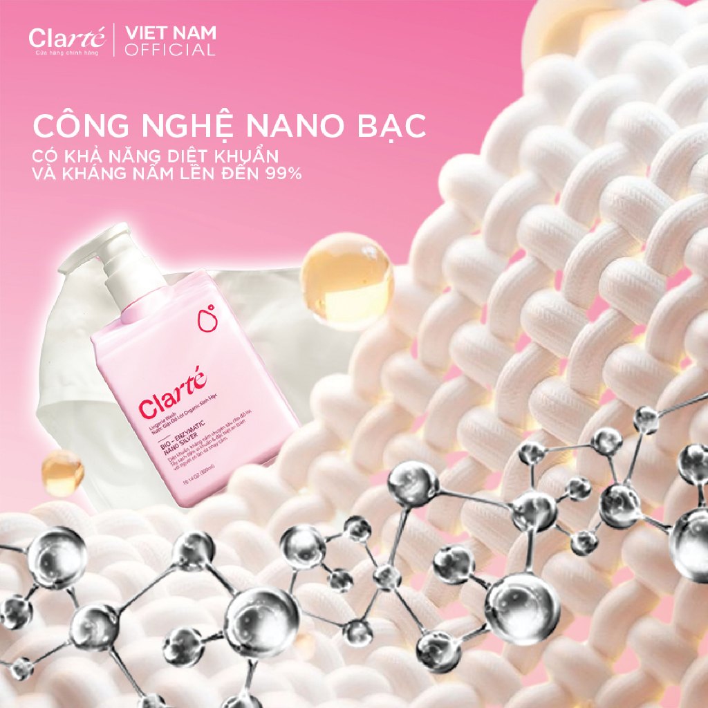 Combo 5 Nước Giặt Đồ Lót Clarté Lingerie Wash 300ml Khử Mùi, Kháng Khuẩn, An Toàn Cho Da Nhạy Cảm