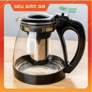 Bình Pha Trà Thủy Tinh 1500ml Có Lưới Lọc Trà inox Tiện Lợi, Tiết Kiệm Thời Gian Pha Trà