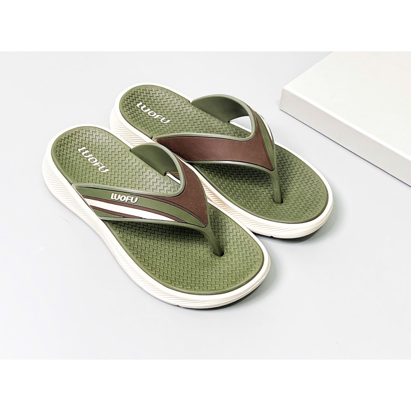 Dép Xỏ Ngón Nam Luofu Đế Dày Cao Su Non Êm Chân Chống Trơn Đi Học Đi Chơi Fullsize 40-44