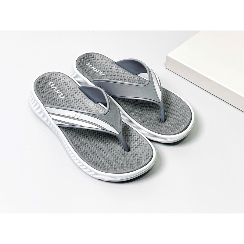 Dép Xỏ Ngón Nam Luofu Đế Dày Cao Su Non Êm Chân Chống Trơn Đi Học Đi Chơi Fullsize 40-44