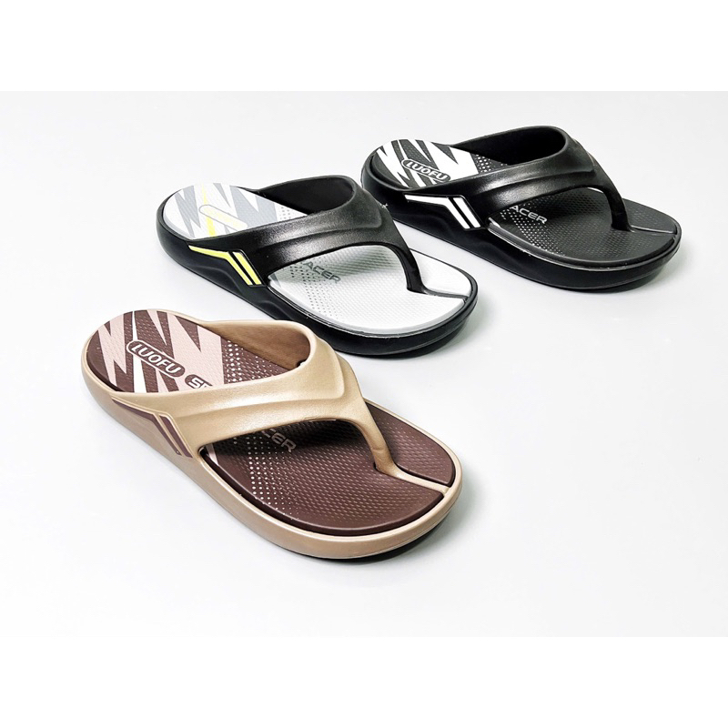 ép Xỏ Ngón Nam Luofu Đúc Liền Đế Dày 4cm Đế Êm Chống Trơn Đi Biển Đi Chơi Fullsize 40-44