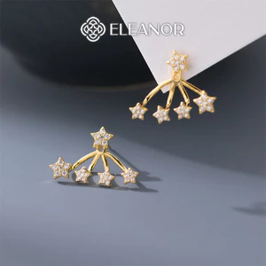 Bông tai nữ chuôi bạc 925 Eleanor Accessories hình ngôi sao phụ kiện trang sức khuyên tai 9612