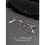 Gọng Kính Oval Titan Unisex Despoints Titanium TT01 Thay được mọi loại tròng. Sẵn tròng 0 độ