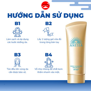Gel Chống Nắng Anessa Perfect UV Sunscreen SPF50+/PA++++ Bảo Vệ Da Chống Lão Hoá Cấp Ẩm 90g