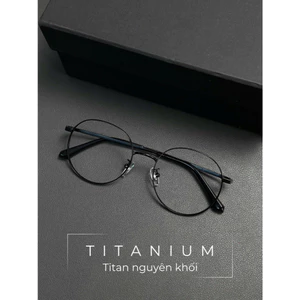 Gọng Kính Titanium Oval Nam Nữ Despoints Titanium TT01 Titan Thay được mọi loại tròng.