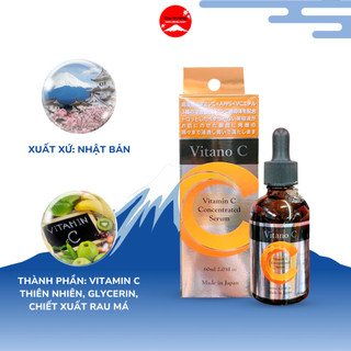 Tinh Chất Serum Vitano C Vitamin C Concentrated Mờ Sạm Nám Chống Lão Hoá Làm Sáng Đều Màu Da 60ml