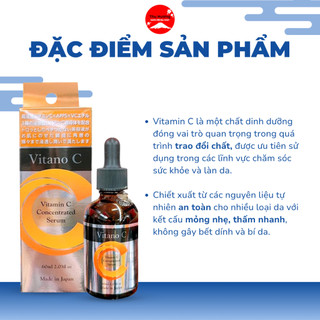 Tinh Chất Serum Vitano C Vitamin C Concentrated Mờ Sạm Nám Chống Lão Hoá Làm Sáng Đều Màu Da 60ml