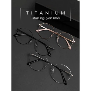 Gọng Mắt Kính Titan Dáng Oval Despoints Thay được mọi loại tròng. Đã gắn sẵn tròng 0 độ - TT01