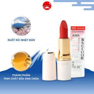 Son Lì Cezanne Lasting Lip Color Nội Địa Nhật Mềm Mịn Lâu Trôi Dưỡng Ẩm Giúp Môi Căng Mọng Thỏi 3.9g