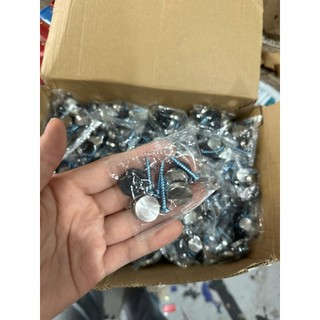 Bộ ốc nắp chụp inox gồm 4 con + vít, ốc bắt cách tường mũ 2cm