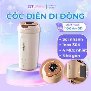 Bình đun nước Cổng Type C, Siêu tốc mini Hiển thị nhiệt độ 450ml Tự ngắt khi sôi, kèm túi đựng du lịch nhỏ gọn tiện lợi
