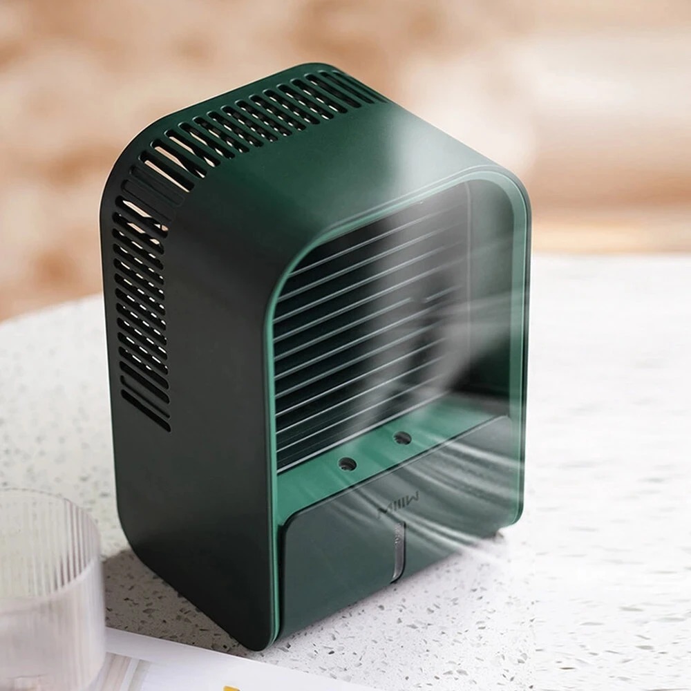 Quạt tích điện phun sương MIIIW LJQ-122, có ngăn chứa tinh dầu