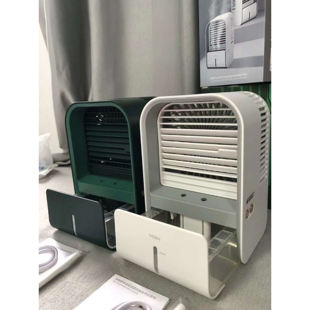 Quạt tích điện phun sương MIIIW LJQ-122, có ngăn chứa tinh dầu