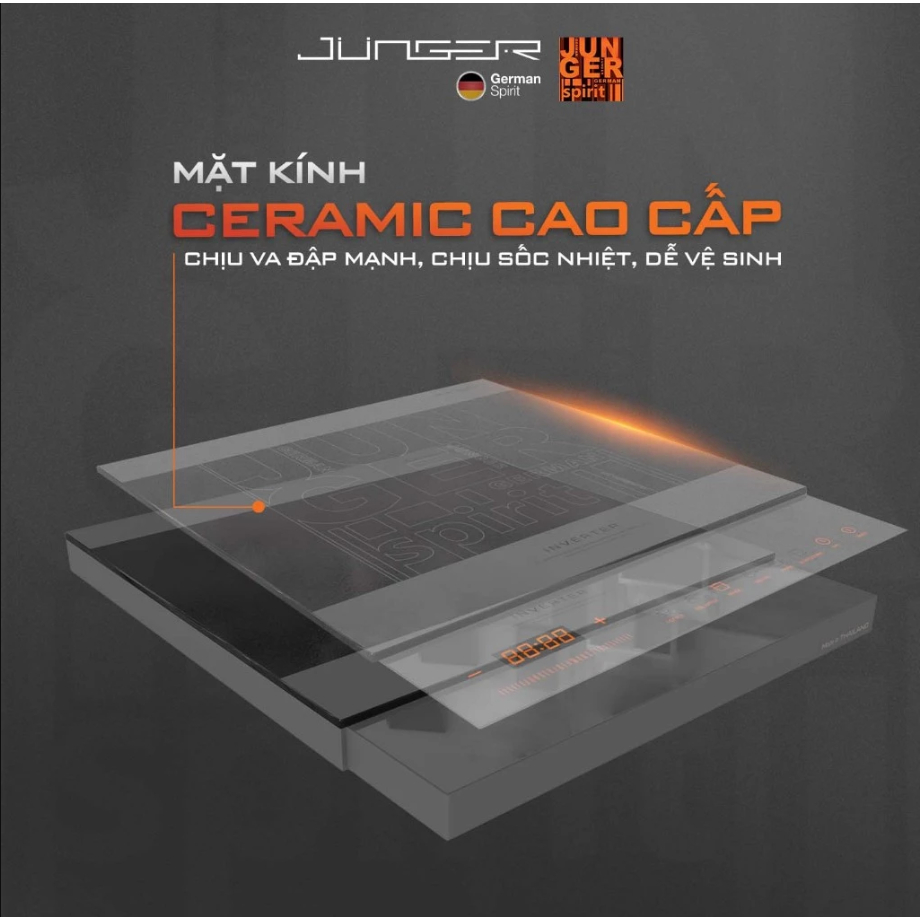 Ảnh Bếp từ đơn Junger CEJ-105-I - Để nổi trên bàn, công suất 2000W - Inverter tiết kiệm điện 3