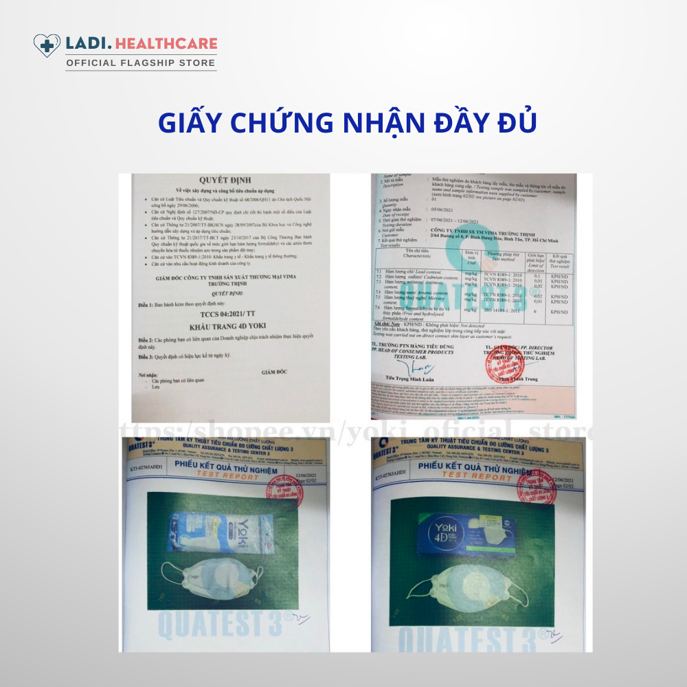 Khẩu trang KF94 YOKI 4 lớp Chống Bụi Mịn, Kháng Khuẩn hàng cao cấp Hàn Quốc