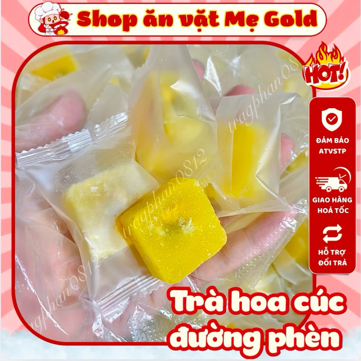 Trà hoa cúc đường phèn mật ong, trà detox viên đường phèn hoa cúc