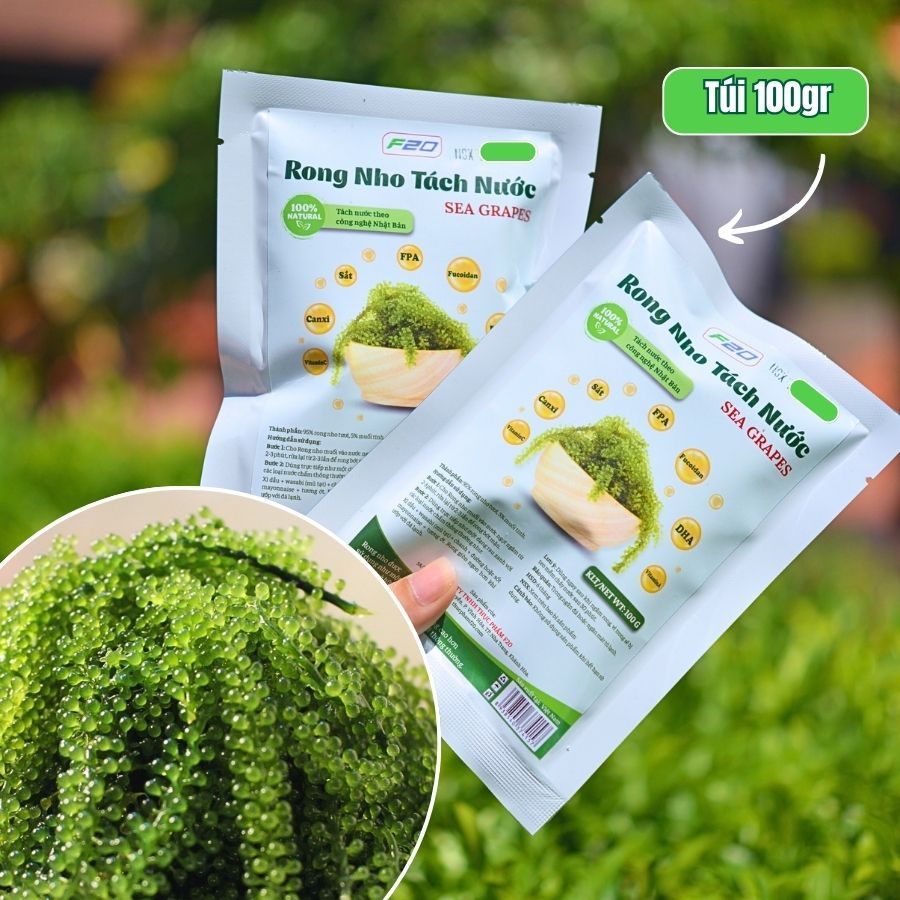 GÓI 100G RONG NHO TÁCH NƯỚC KHÁNH HÒA - NỞ GẤP 3,5 LẦN RONG NHO TƯƠI ...