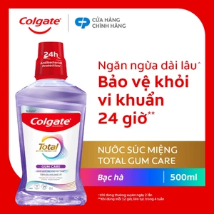 Nước súc miệng Colgate Total Gum Care 500ml - Loại bỏ 99,9% vi khuẩn