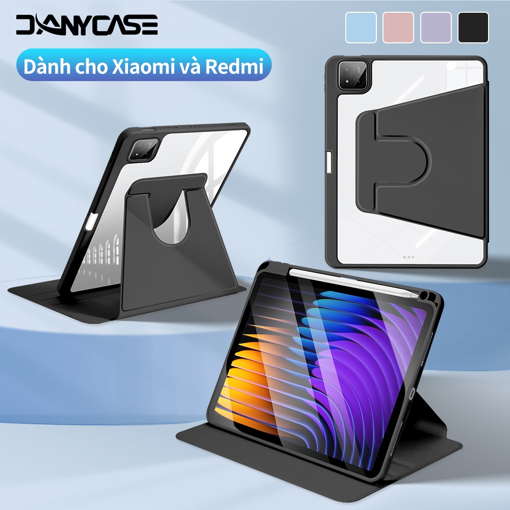 Xoay 360 độ Ốp Lưng Cho Xiaomi Pad POCO Pad 12.1 6 5 Pro Pad 6S Pro 8/8 Pro 7/7 Pro Redmi Pad SE 11 Pro 12.1 Bao Da Case