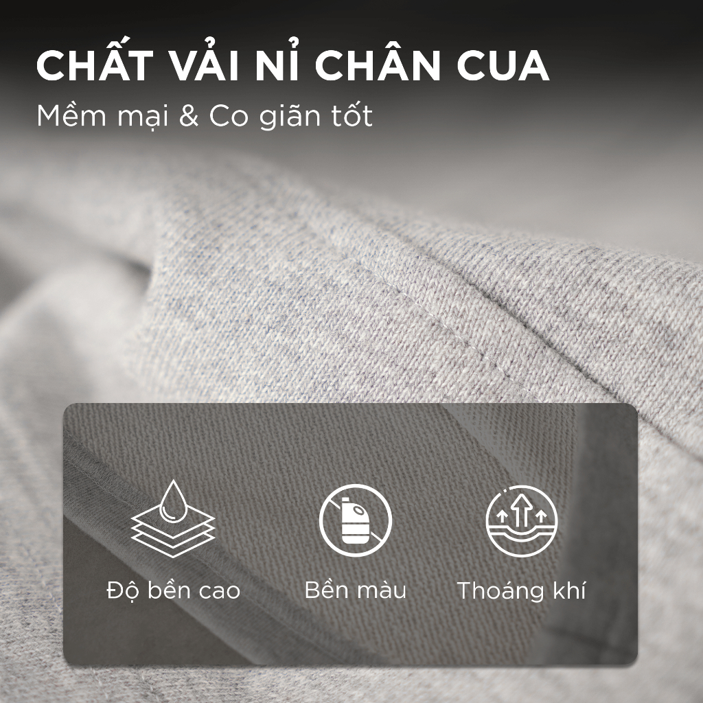Ảnh Quần short nam phom rộng MIST vải nỉ chân cua CAPMAN CLUB, quần đùi nam trên gối trẻ trung thoải mái 3