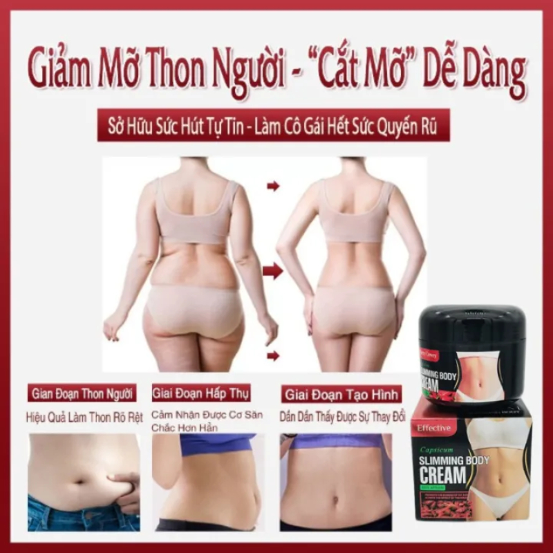 [Hộp bự ]Kem Tan Mỡ Bụng, Thon Đùi Slimming Body Cream 230ml - An Toàn, Có Hiệu Qủa Sau 3 Ngày Sử Dụng