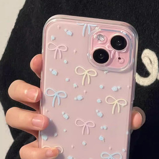 Ốp Điện Thoại Trong Suốt Nơ Nhiều Màu Sắc Đơn Giản Cho IPhone 17 air 11 15 16 Pro MAX 12 13 14 Promax XS MAX XR 8 7 u216