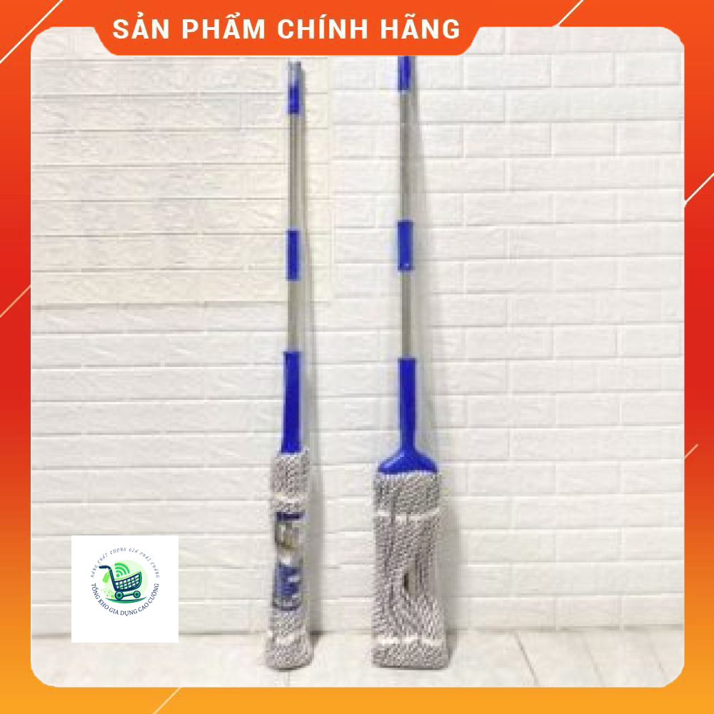 Cây Lau Nhà trợ lực vắt - Chổi lau nhà vắt tay trợ lực (bảo hành cong móp khi bận chuyển - đồng kiểm) - Bảo Hành